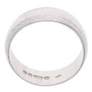18ct White Gold Traditional Court Patterned Wedding Band 5.5mm