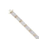 9ct Yellow Gold 3.85ct Brilliant Cut Diamond Bracelet 7.5"