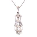 Vintage Old Cut 0.85ct Diamond Pendant and Chain 18"