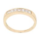 18ct Yellow Gold 0.50ct Princess Cut Diamond Half Eternity Ring