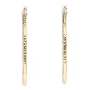 14ct Yellow Gold Patterned Hoop Earrings