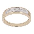 9ct Yellow Gold Cubic Zirconia Half Eternity Ring