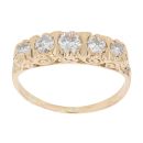 18ct Yellow Gold 0.75ct Brilliant Cut Diamond Five Stone Ring