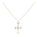 9ct Yellow Gold Celtic Cross Pendant And Chain 18"