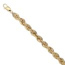 9ct Yellow Gold Rope Bracelet 8.5"