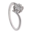 9ct White Gold 0.33ct Brilliant Cut Diamond Cluster Ring