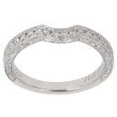14ct White Gold 0.33ct Brilliant Cut Diamond Wishbone Ring