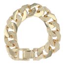 9ct Yellow Gold Bark Effect Curb Bracelet 8.5"