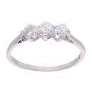 18ct White Gold 0.50ct Diamond Trilogy Ring