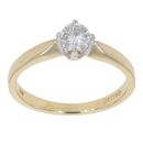 18ct Yellow Gold 0.30ct Brilliant Cut Diamond Solitaire Ring