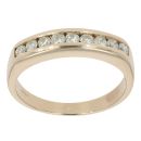 9ct Yellow Gold 0.33ct Brilliant Cut Diamond Half Eternity Ring