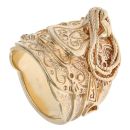 9ct Yellow Gold Patterned Saddle Ring