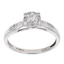 9ct White Gold 0.25ct Diamond Cluster Ring