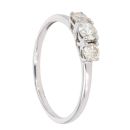 9ct White Gold 0.50ct Diamond Trilogy Ring