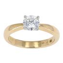 18ct Yellow Gold 0.60cts Diamond Solitaire Ring