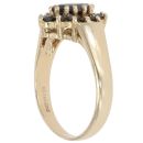 9ct Yellow Gold Sapphire Gemstone Cluster Ring