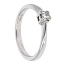 9ct White Gold Princess Cut 0.25ct Diamond Solitaire Ring
