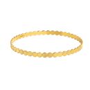 22ct Yellow Gold Bangle With Circles and texture