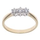 9ct Yellow Gold Cubic Zirconia Trilogy Ring