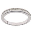 18ct White Gold 0.45ct Princess Cut Diamond Half Eternity Ring