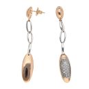 Chimento 18ct White and Rose Gold 1.00ct Diamond Drop Earrings