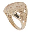 9ct Yellow Gold Lion Rampant Oval Signet Ring