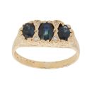 18ct Yellow Gold 0.03ct Diamond And Sapphire Ring