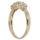 9ct Yellow Gold Three Stone Cubic Zirconia Ring