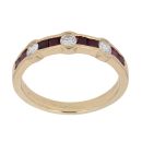 18ct Yellow Gold 0.45ct Diamond And Ruby Ring