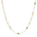 14ct Yellow and White Gold Greek Key Fancy Chain 20"