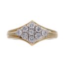 18ct Yellow Gold 0.50ct Diamond Cluster Ring