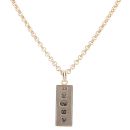 9ct Yellow Gold Patterned Hallmarked Ingot Pendant And Chain 26"
