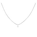 18ct White Gold 0.50ct Diamond Solitaire Pendant And Chain 16"