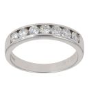 18ct White Gold 0.50ct Brilliant Cut Diamond Half Eternity Ring
