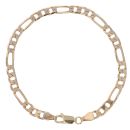9ct Yellow Gold Figaro Bracelet 7.5"