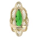 14ct Yellow Gold Green Gemstone Ring