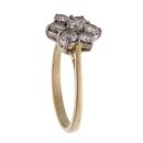 18ct Yellow Gold 1.00ct Diamond Cluster Ring