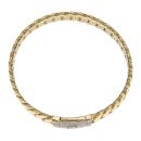 14ct Yellow Gold Monaco Classic Baguette Pave Lock Bangle