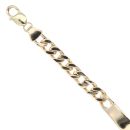 9ct Yellow Gold ID Curb Bracelet 9"