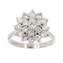 18ct White Gold 1.50ct Brilliant Cut Diamond Cluster Ring