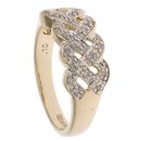 9ct Yellow Gold 0.10ct Diamond Crossover Ring