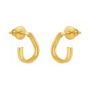 22ct Yellow Gold Curved Creole Earrings