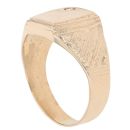 14ct Yellow Gold 0.04ct Diamond Signet Ring