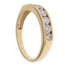 18ct Yellow Gold 0.80ct Brilliant Cut Diamond Half Eternity Ring