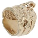 9ct Yellow Gold Patterned Saddle Ring