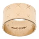9ct Yellow Gold Patterned Wedding Band 10.1mm
