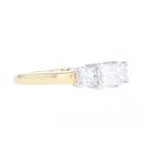 18ct Yellow Gold 1.02ct Princess Cut Diamond Trilogy Ring