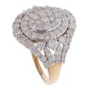 9ct Yellow Gold 2.00ct Diamond Cluster Ring