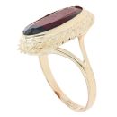 9ct Yellow Gold Garnet Solitaire Ring