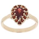 9ct Yellow Gold Garnet Cluster Ring